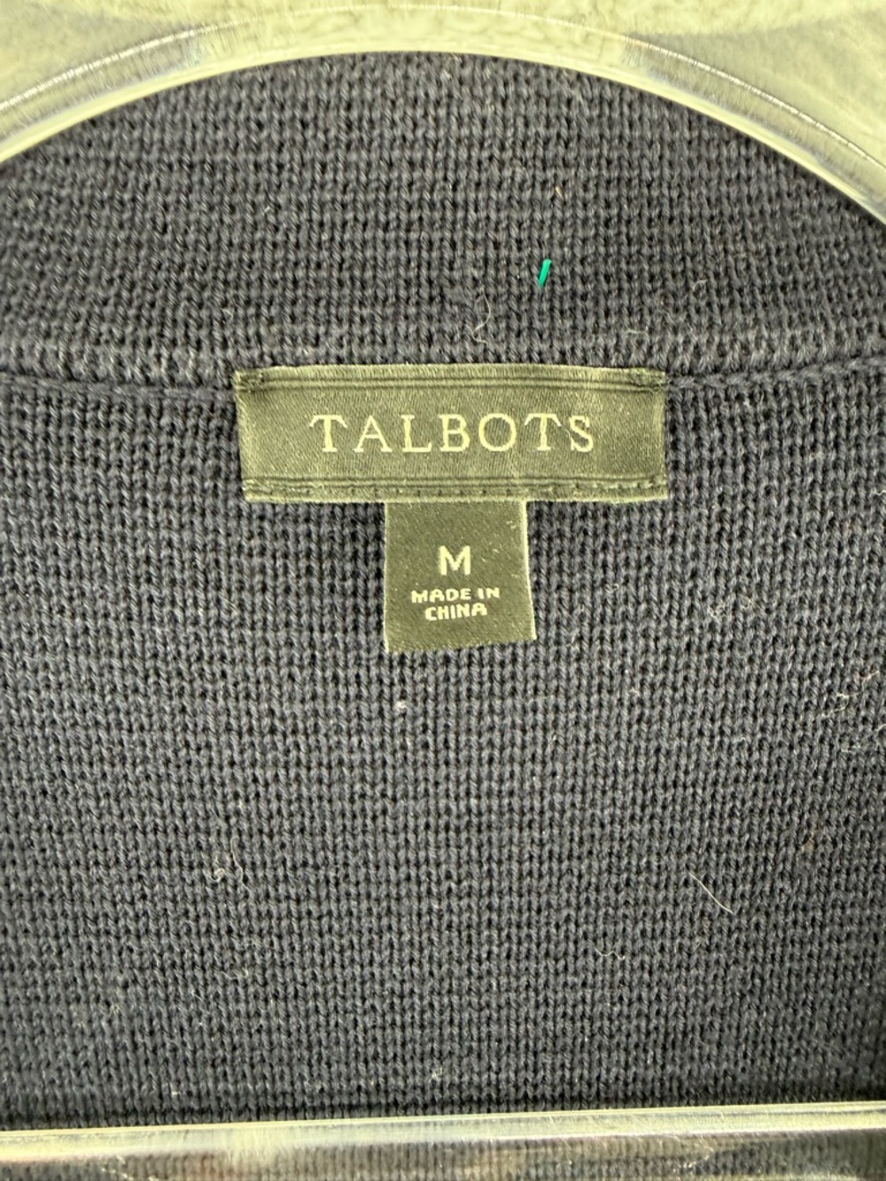 Talbots Navy and White Striped Knit Blazer Jacket - Picture 6 of 7